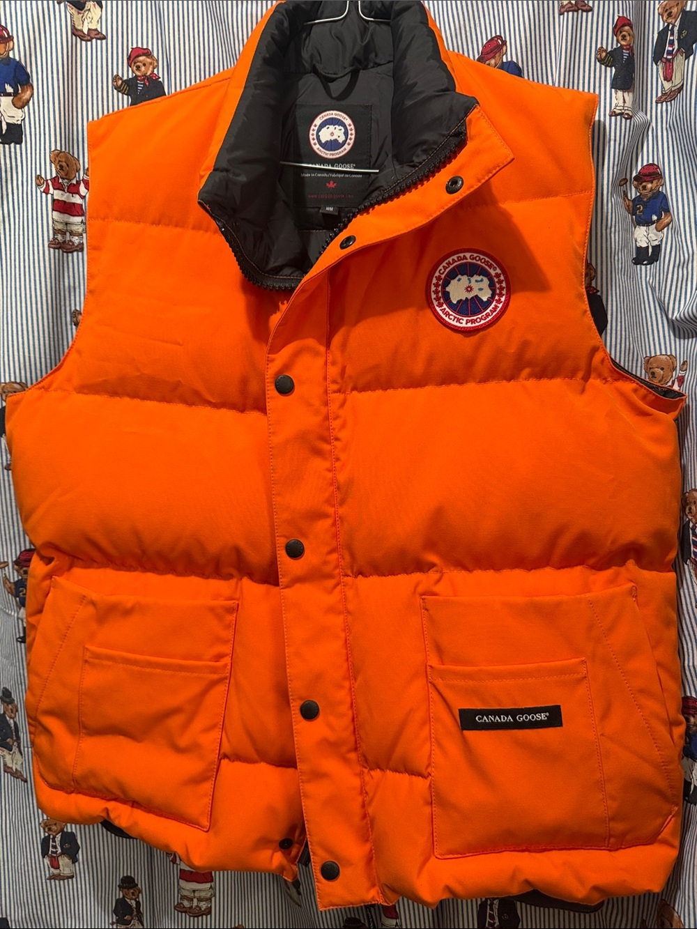 Canada Goose Orange Men’s Down Puffer Vest